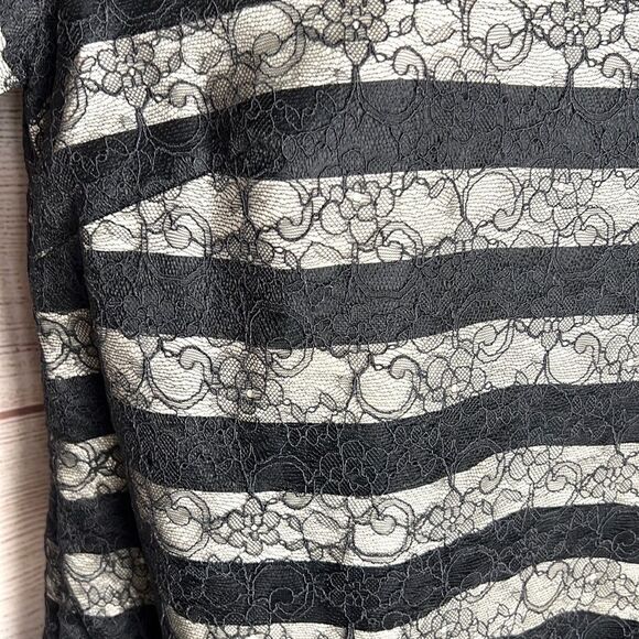 Marc by Marc Jacobs Lucienne Mini Dress Black & White Striped Laces - Picture 6 of 14